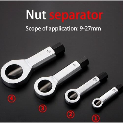 Nut Splitting Wrench Screw Cracking Spanner Set Adjustable Damaged Nut Remove Extractor Rust-Resistant Heavy Duty Tool Kit