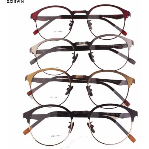 Hot selling new design round glasses male Eyeglasses Frames gafas Spectacle stainess steel gafas oculos de grau feminino semale