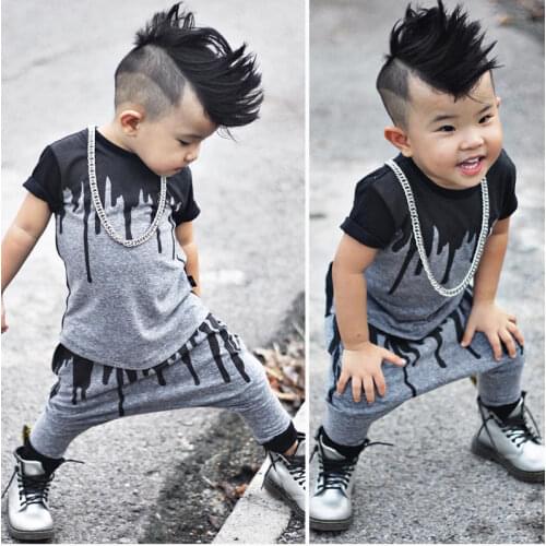 Pudcoco Boy Set 0-4Y 2Pcs Newborn Baby Kids Boys Cotton Tops+Pants Jumpsuit Outfits Clothes