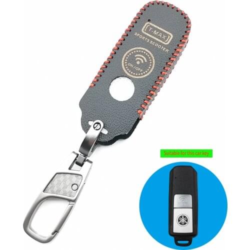 High Quality Leather Motorcycle Remote Keychain Key Case Bag Cover for Yamaha TMAX 530 DX SX motorcycle 2017/2018