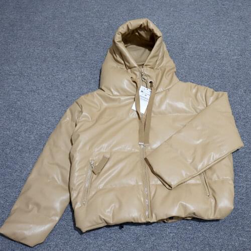 Winter Women Thick Warm Oversized PU Faux Leather Jackets Coat Solid Zipper Hooded Overcoat Casual Parkas Outwear Female Tops