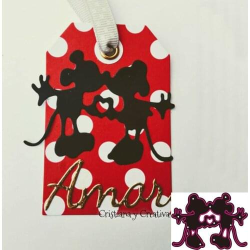 Metal cutting Dies Two mice Mouse scrapbook DIY scissors card photo album relief template