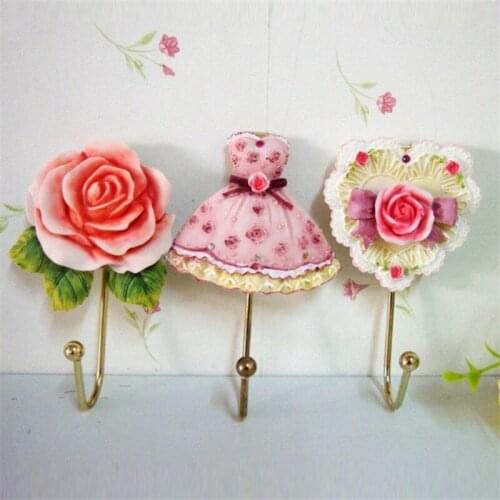 Lovely Resin Wall Hooks Decorations Storage Rack for hanging Hat Coat Towel Handbag Hanger organizer Hardware Accessories