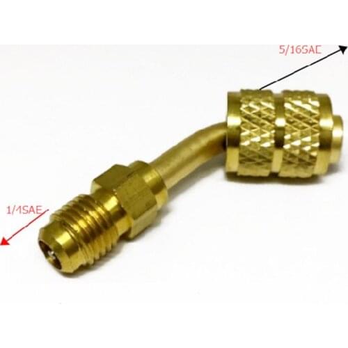 Ductless Mini Split System Charging Vacuum Port Adapter 5/16 Female,1/4 Male SAE 1XCF