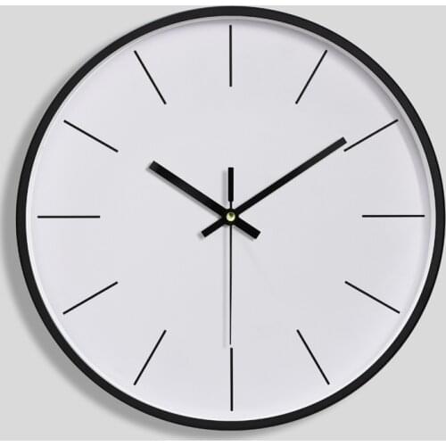 Minimalist Wall Clock Modern Design Round Wall Clocks Plastic Simple Hanging Watch For Home Living Room Decor reloj de pared 3D