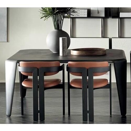 Chinafurniture Sales Office Negotiation Chair Simple Hotel Light Luxury Dining Chair Postmodern Italian Solid Wood Dining Chair