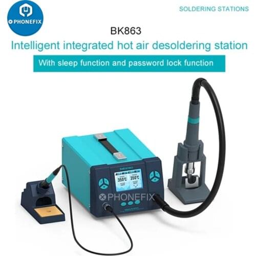 Bakon BK863 2 in 1 1000W Hot Air Rework Station LCD Digital Display Welding Soldering Station for phone BGA SMD PCB IC Repair