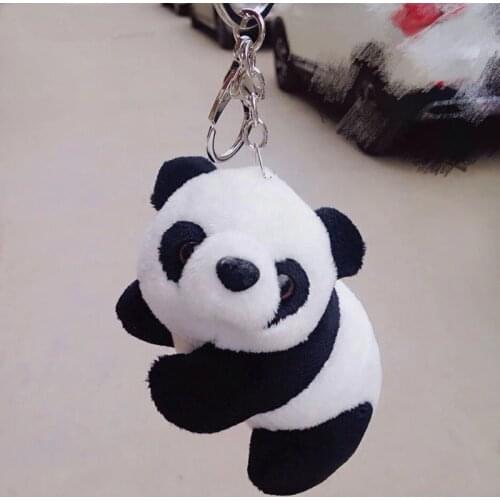 Toys Cartoon Plush Cute Panda Keychain india uk bulk Keyring Key holder Car Key Chains Men Women Souvenir Birthday Gift chaveiro