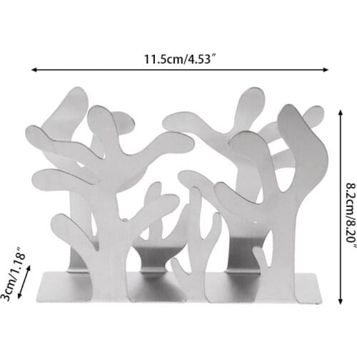 Hollow Stainless Steel Napkin Rack Box Serviette Holder Organizer Tissue Dispenser Storage Case Table Decoration Home Party