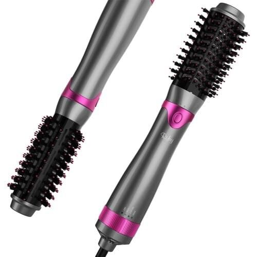 Professional Rotating Hot Air Brush Styler Iron Hot Air Pick Electric Comb One Step 4IN1 Hair Dryer brush