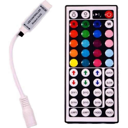 44 Keys Led Controller 24 Keys LED IR RGB Controler LED Lights Controller IR Remote Dimmer DC12V 6A for RGB 3528 5050 LED Strip
