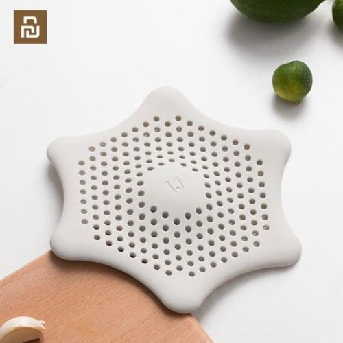 Youpin Silicone Star Outfall Drain Cover Basin Sink Strainer Filter Shower Hair Catcher Stopper Plug Kitchen Gadgets