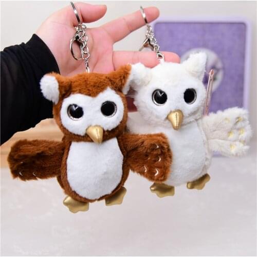 Pretty bird new Cute Stylish soft Popular owl pendant Exquisite Keychain good quality Soothing doll christmas gift