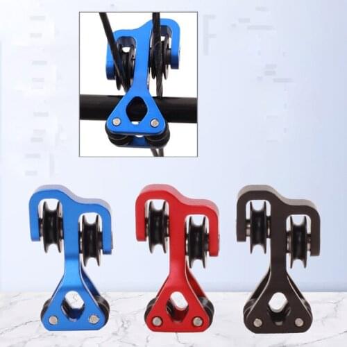 Archery Bowstring Splitter Slider Aluminum Cable Slide Bow String Separator Arrow Pulley For Compound Bow Hunting Shooting