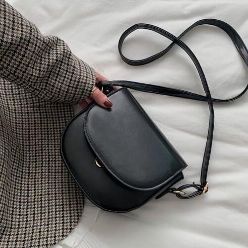 New Saddle Crossbody Bags for Women 2020 Designer Luxury Female Shoulder Bag Solid Color Ladies Purses and Handbags Bolsas