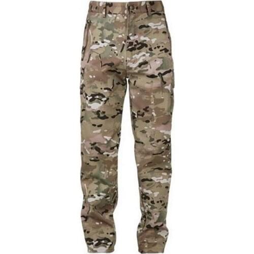 Shark Skin Softshell Tactical Military Camouflage Pants Men Winter Army Waterproof Thermal Camo hunt Fleece Pants trousers