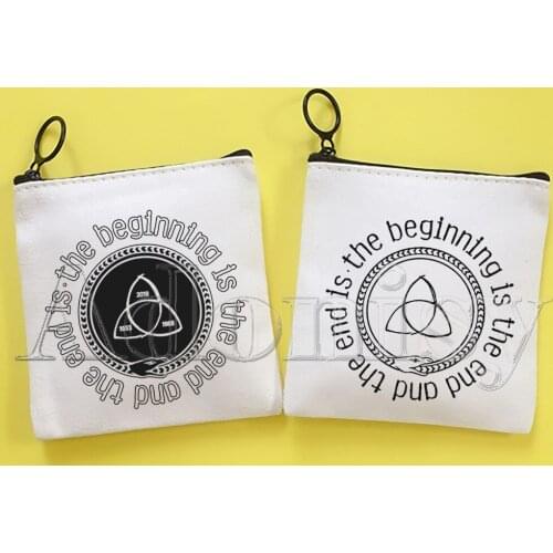 Dark Netflix New Womens Bag Pure White Bag Handmade Cloth Bag Coin Purse Whiteboard Bag Handbag