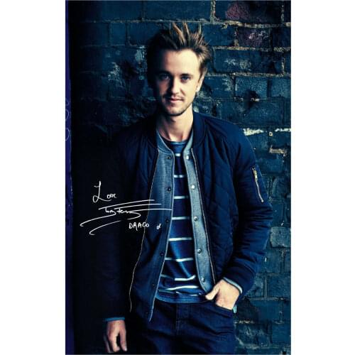 Tom Felton Draco Malfoy Movie Signed Art print Silk poster Home Wall Decor