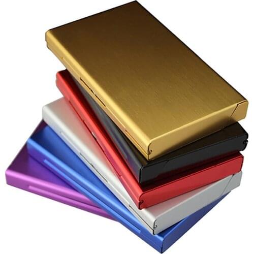 Aluminum Alloy Madam Thin Cigarette Case Tobacco Holder Pocket Box For Cigarettes Storage Container Smoking Accessories