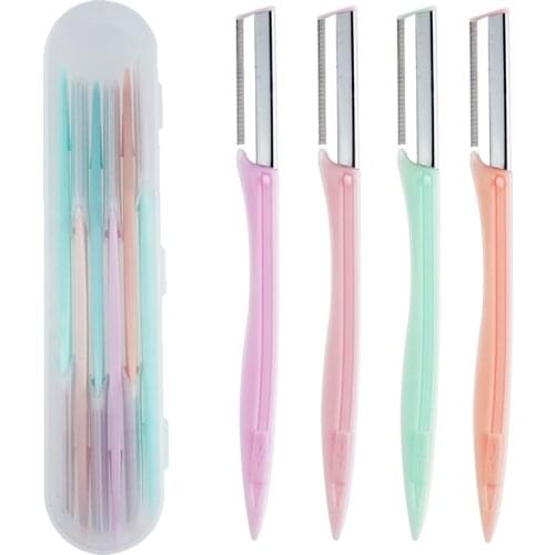 Taoye teemo 6PCS Boxed Eyebrow Trimmer Face Hair Razors Eyebrow Shaver Hair Removal Makeup Tool Portable Brow Shaver Makeup Tool