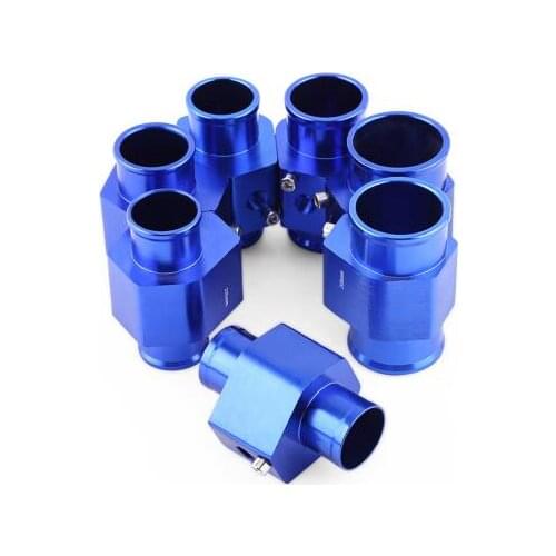 26/28/30/32/34/38/40mm Universal Metal Auto Car Water Temp Joint Pipe Radiator Hose Temperature Sensor Adapter Blue