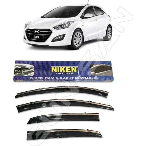 Hyundai Tucson Wind Deflector with Chrome Rain Window Visors 2013 2014 2015 2016 2017 and 4 pcs Car Auto Accessory Window Frame