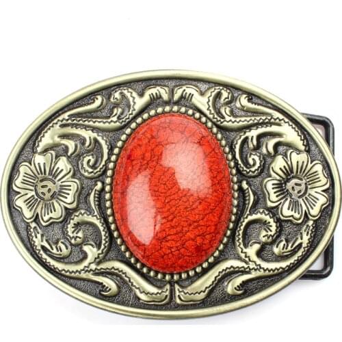 Pop Western Pattern Vintage Turquoise Arabesque Mens Leather Belt Buckle Metal