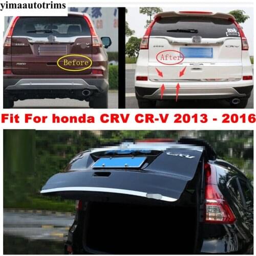 Yimaautotrims For Honda CRV CR-V 2013 - 2016 Rear Trunk Tailgate Lid Strip Cover Trim Exterior Kit