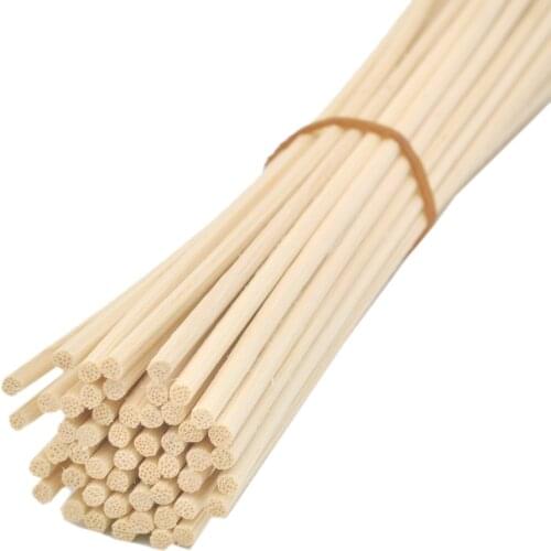 Ougual 50pcs/set Natural Rattan Reed Diffuser Replacement Sticks 30cm*3mm 12 inch