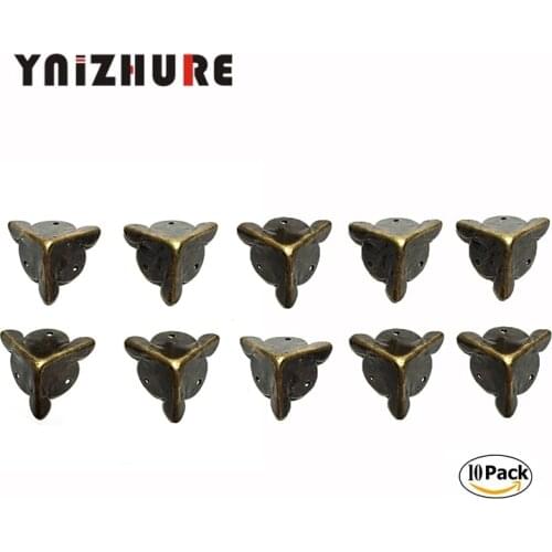 Antique Furniture Metal Corner Protector Security angle Box corners Feet care Small Hardware Accessories 10pcs/lot Rated 4.6 /5