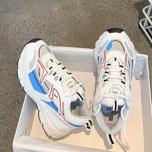 Thick Sole 2021 High Quality Women Sneakers White Platform Summer Shoes Genuine Leather Womens Breathable Soft Chunky Shoes