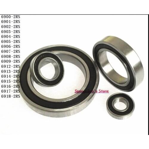 1-3pcs/Lot 6910-2RS / 6912-2RS / 6913-2RS / 6914-2RS The Rubber Sealing Cover Deep Groove Ball Bearing