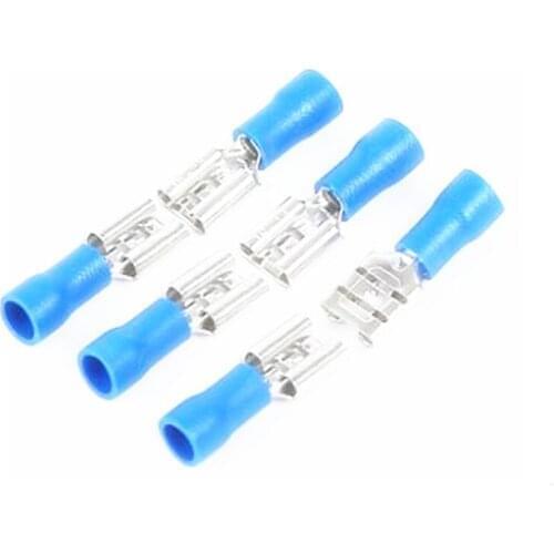 100pcs/Lot FDD2-250 Female Insulated Electrical Crimp Terminal for 1.5-2.5mm2 Connectors Cable Wire Connector FDD2.5-250