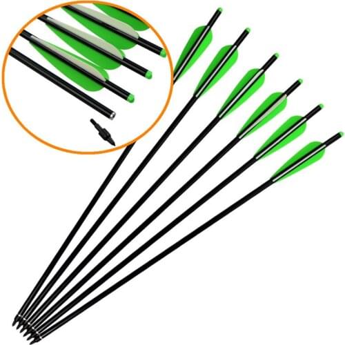 12Pcs 20" Crossbow Bolts Aluminum OD8.8mm Diameter Hunting Arrows Moon Knock Changeable Points Archery Bow Free Shipping