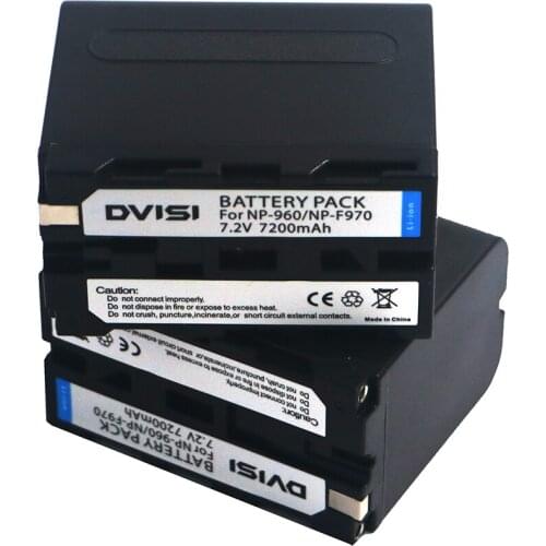 2pcs/lot NP-F970 NP F970 NP-F960 NP-F950 7200mAh Camera Rechargeable Battery For Sony CCD-RV100 CCD-TRV58 DCR-TRV110K z1