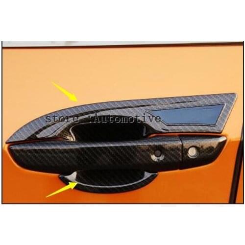 8 pcs Carbon fiber outside the door bowl with the door handle Cover Car accessories For Honda Civic 10th 2016 2017 2018