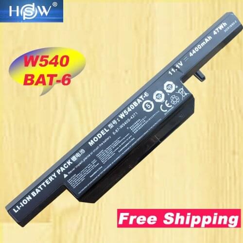 HSW 6 Cells Laptop battery W540BAT-6 for Clevo W540BAT 6 W155EU W155U W545EU W550EU W550SU