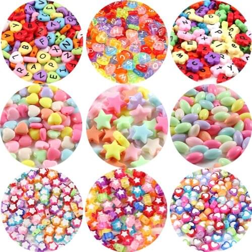 Acrylic Beads Color Various shapes Spacer For Jewelry Making Handmade DIY Jewelry Bracelet Necklace Accessories For Handicrafts