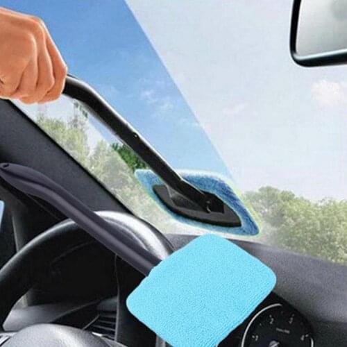 Car Window Cleaner Brush Kit Windshield Wiper Microfiber With Cleaning Wash Brush Tool Car Long Accessories Auto Handle N5O5