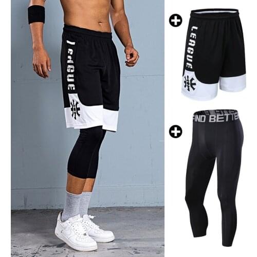 Basketball Shorts for Men Outdoor Sports Fitness Short Pants Quick-dry Breathable Running Training Loose Shorts Zip Pocket 6XL