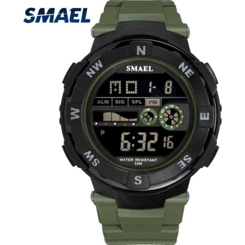 Digital Watch Waterproof SMAEL Watch Men Sport Luxury Clock Men Digital relogio masculino de luxo 1361B LED Military Watch Army