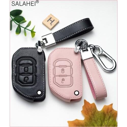 Car Key Case Cover Protection Shell 2 3 Button For Jeep 2018 2019 Wrangler JL JLU Flip Remote Keyless Covers Case Bag Accessory