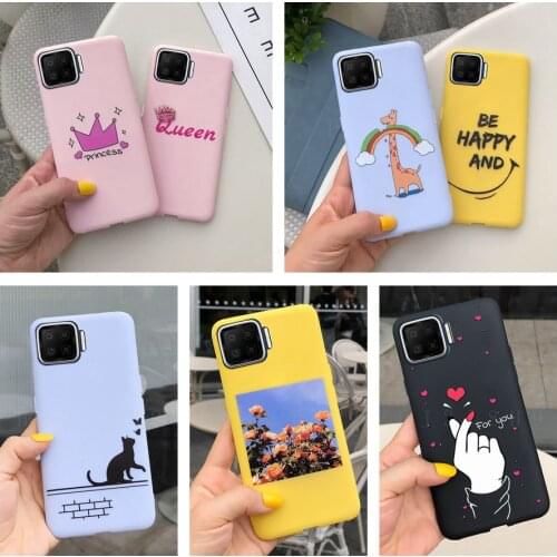 For OPPO Reno 4 lite Case Soft TPU Silicone Cute Candy Painted Matte Back Cover For OPPO Reno4 lite Case Shockproof Fundas Coque