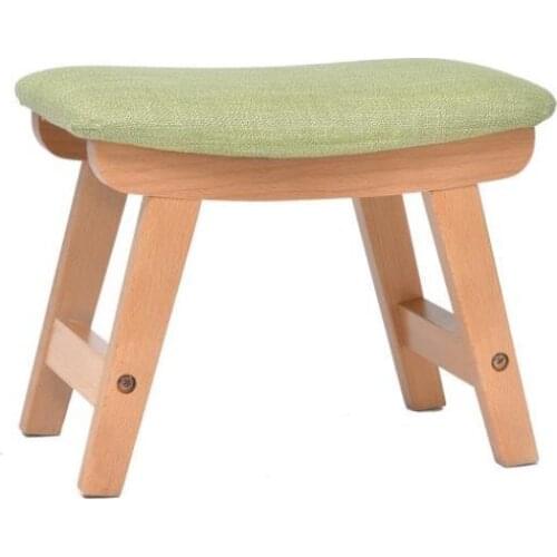 Wood Stool Living Room Creativity Small Bench Household Adult Wear Shoes Stool Sofa Change Shoes Stool Cloth Art Low