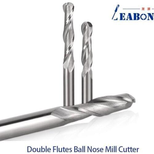Double Cutting Edges Ball Nose Mill Cutter CNC Router Bits Woodworking l for Plywood Acrylic Wood MDF 8mm to 12mm SHK