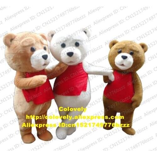 Tedy Teddy Bear Mascot Costume Adult Cartoon Character Outfit Suit Exhibition Exposition Square Publicity CX017 Free Shiping