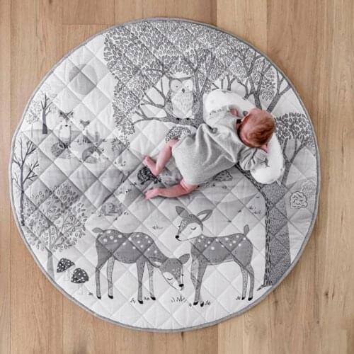 85CM Creative elephant Design Baby Play Mat Round Carpet Cotton Animal Playmat Newborn Infant Crawling blanket Kids Room Decor