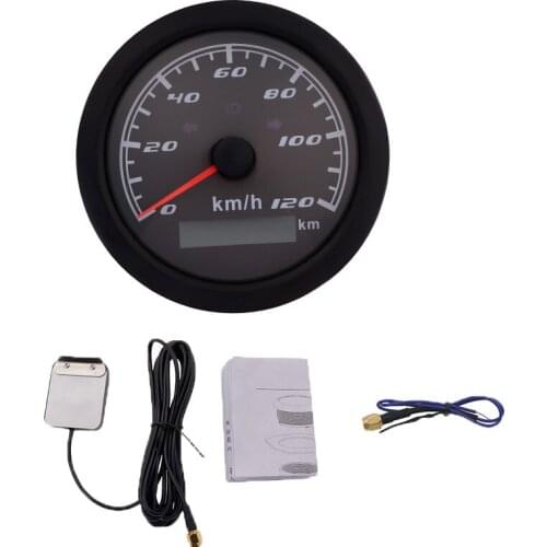 Left Right High Beam GPS Speedometer 120km/h 200 km/h Odometer Gauge With GPS Antenna 12V/24V