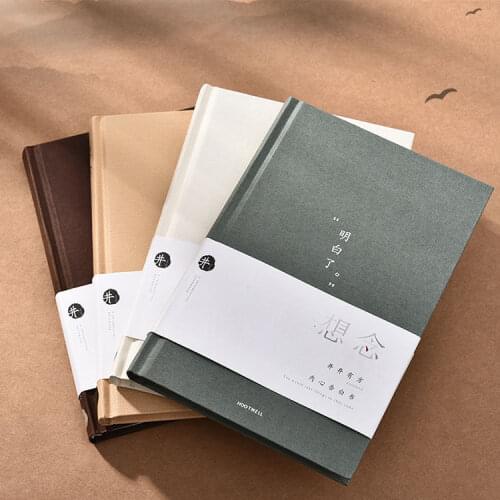 Literary Hand Account Book Simple Ins Wind Small Fresh Diary Hardcover Book Grid Book A5 Square Blank Girl Heart