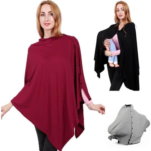 Multifunctional Pregnant Nursing Breastfeeding Cover Scarf Baby Breathable Button Scarf Coat Shawl Nursing Covers
